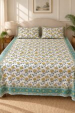Marigold Garden Vine Cotton Bedsheet Set
