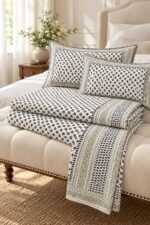 Graphite Micro Print Cotton Bedsheet Set - Image 2