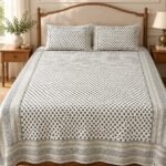 Graphite Micro Print Cotton Bedsheet Set