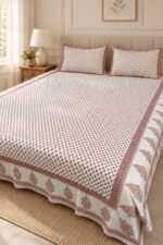 Rose Micro Print Cotton Bedsheet Set