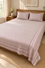 Blush Triangle Cotton Bedsheet Set