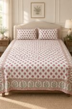 Rose Paisley Sprig Cotton Bedsheet Set