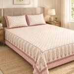Rose Sprig Border Cotton Bedsheet Set