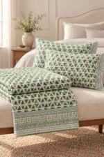 Sage Triangle Cotton Bedsheet Set - Image 2