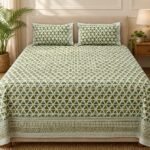 Sage Triangle Cotton Bedsheet Set