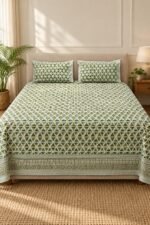 Sage Triangle Cotton Bedsheet Set