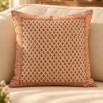 Burgundy Ditsy Cotton Cushion Covers — Set of 5