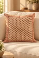 Burgundy Ditsy Cotton Cushion Covers — Set of 5
