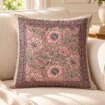 Rose Framed Floral Cotton Cushion Covers — Set of 5