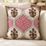 Rose Medallion Cotton Cushion Covers — Set of 5