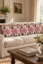 Rose Medallion Cotton Cushion Covers — Set of 5 - Image 2