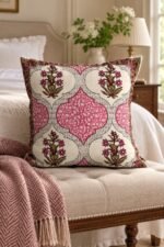 Rose Medallion Cotton Cushion Covers — Set of 5 - Image 3