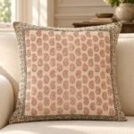 Taupe Paisley Cotton Cushion Covers — Set of 5