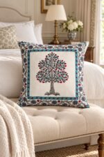 Teal Tree Cotton Cushion Covers — Set of 5 - Image 3