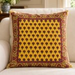 Saffron Ditsy Cotton Cushion Covers — Set of 5