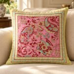 Blush Paisley Cotton Cushion Covers — Set of 5