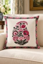 Rose Urn Cotton Cushion Covers — Set of 5
