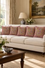 Multicolour Floral Cotton Cushion Covers — Set of 5 - Image 2