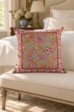 Multicolour Floral Cotton Cushion Covers — Set of 5 - Image 3