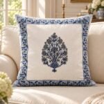 Indigo Tree Cotton Cushion Covers — Set of 5
