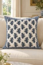 Indigo Sprig Field Cotton Cushion Covers — Set of 5