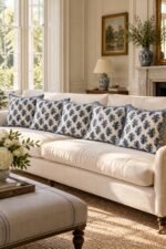Indigo Sprig Field Cotton Cushion Covers — Set of 5 - Image 2
