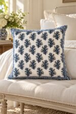 Indigo Sprig Field Cotton Cushion Covers — Set of 5 - Image 3