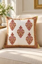 Russet Medallion Cotton Cushion Covers — Set of 5