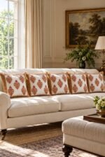 Russet Medallion Cotton Cushion Covers — Set of 5 - Image 2