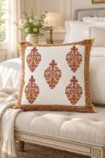 Russet Medallion Cotton Cushion Covers — Set of 5 - Image 3