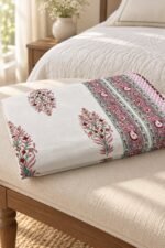 Rose Sprig Border Reversible Cotton Dohar - Image 2