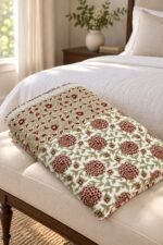 Crimson Garden Medallion Reversible Cotton Dohar - Image 2