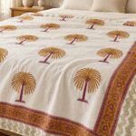 Ochre Palm Grove Reversible Cotton Dohar