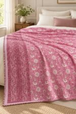 Rose Botanical Field Reversible Cotton Dohar