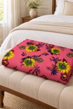 Fuchsia Flower Garden Reversible Cotton Dohar - Image 2