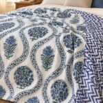 Indigo Garden Arch Reversible Cotton Dohar