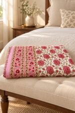 Rose Blossom Border Reversible Cotton Dohar - Image 2