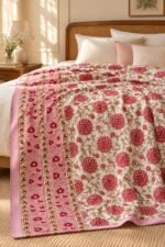 Rose Blossom Border Reversible Cotton Dohar