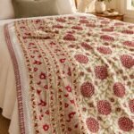 Crimson Garden Border Reversible Cotton Dohar