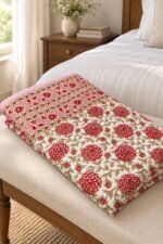 Rose Floral Medallion Reversible Cotton Dohar - Image 2