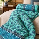 Turquoise Floral Quilt