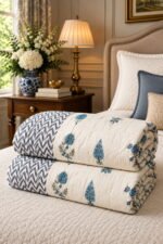 Blue Paisley Sprig Quilt - Image 2