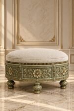 The Jaipur Heritage Round Ottoman - Image 2
