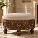 The Jaipur Heritage Round Ottoman
