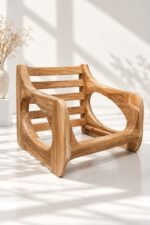 The Arden Teak Wood Lounge Chair - Image 4