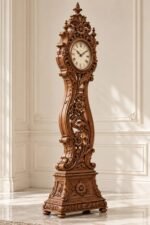 The Belgravia Heritage Longcase Clock | Hand-Carved Wooden Grandfather Clock - Image 5